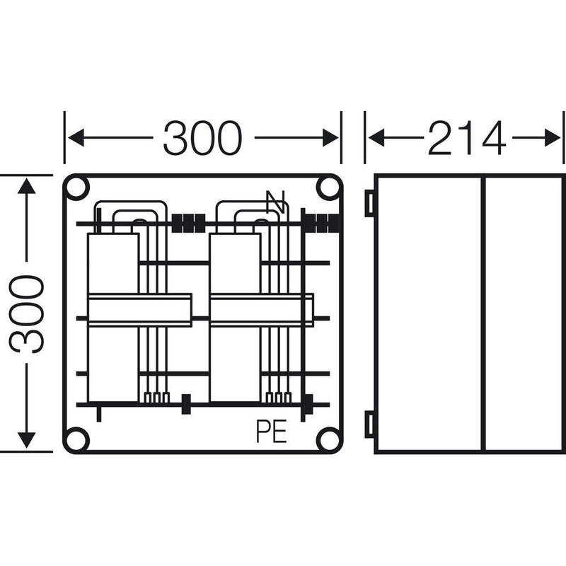 Hensel - Sammelschienengehäuse Mi 6203 2x3pol. 250A