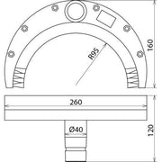 DEHN - Zubehör/Ersatzteile für Sicherheitsgeräte Halbrundbürste HRB 190 MS z. Absaugen D 190 mm