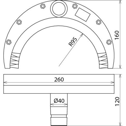 DEHN - Zubehör/Ersatzteile für Sicherheitsgeräte Halbrundbürste HRB 190 MS z. Absaugen D 190 mm