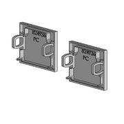 LTS Licht&Leuchten - Mechanisches Zubehör/Ersatzteile für Leuchten Enddeckel (VE2) LK-Z 060.001 sw
