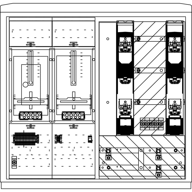 Elsta Mosdorfer - Zähler-Komplettschrank WS A850-2 N2 250A 2W1 DIN WS822.N2.N2101 Avacon