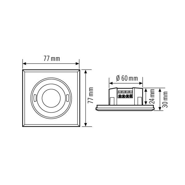 ESYLUX - Bussystem-Bewegungsmelder Decken-Präsenzmelder PD-FLAT #EP10423024