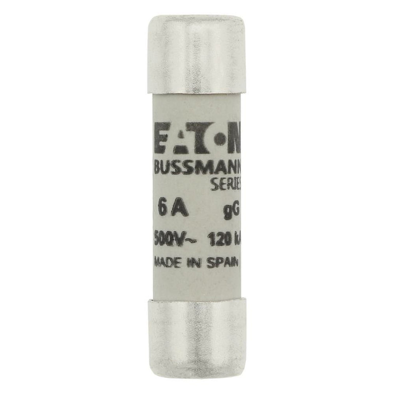 Eaton - Zylindrische Sicherung Sicherungseinsatz Nieders. C10G6 6A AC 500V 120kA − 10 Stück