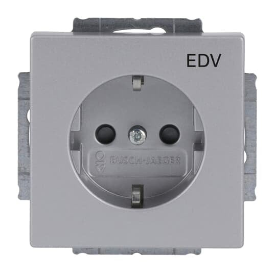 Busch-Jaeger - Steckdose Schuko-Steckdose alusi 20 EUCKS/DV-83 mit Aufdruck EDV