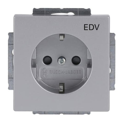Busch-Jaeger - Steckdose Schuko-Steckdose alusi 20 EUCKS/DV-83 mit Aufdruck EDV