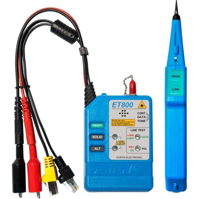 Kurth - Mess-/Testgerät für Kommunikationstechnik LWL-Cu Leitungssucher Kit KE801 Easytest800/Probe410