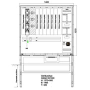 GSAB Elektrotechnik - Zähler-Komplettschrank Festplatzverteiler 25.W250.Sy m. Sammelsch.,5-p