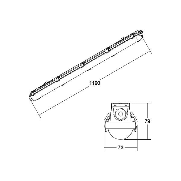 Brumberg Leuchten - Decken-/Wandleuchte LED-Feuchtraumleuchte 78912114 4000K