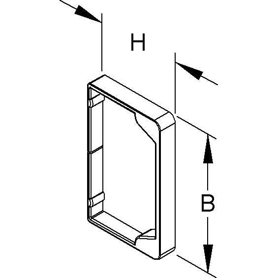 Niedax - Endstück für Leitungsführungskanal Endschutzring LER 60.100 − 10 Stück
