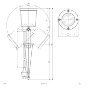 EVN Lichttechnik - Downlight/Strahler/Flutlicht ALU-Spot mit Erdspiess 545234 IP54 230V GU10