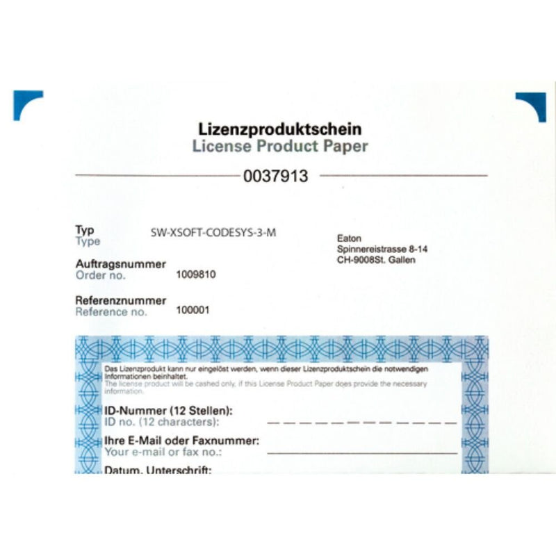Eaton - Programmier- und Engineering-Software Programmiersoftware SPS SW-XSOFT-CODESYS-3-M IEC61131-1