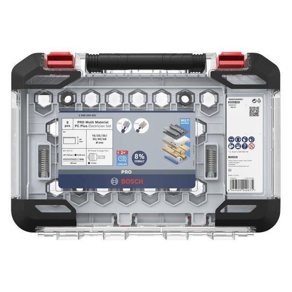 Bosch Power Tools - Werkzeugset PRO Multi Material PC Plus 2608594423VE(9) Lochsägen-Set 19-68  − 1 Packung