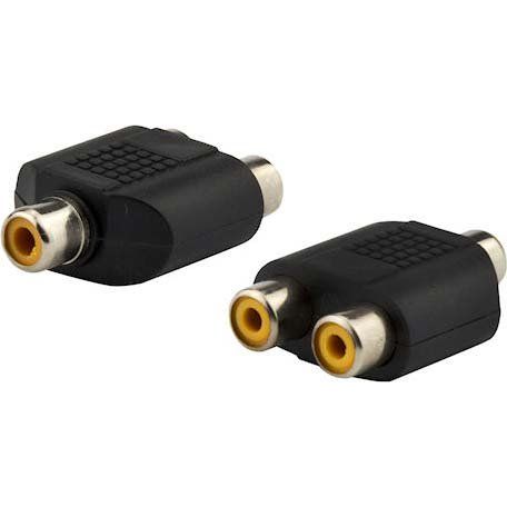 E+P Elektrik - Koax-Kupplung Audio-Adapter GS 39 Cinch-Kupp+2Kupp sw