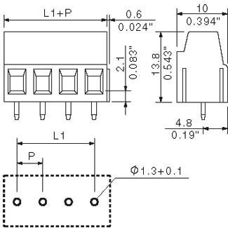 Weidmüller - Leiterplattenklemme LP Klemme Raster 5.08 LM5.08/3/90 OR − 500 Stück