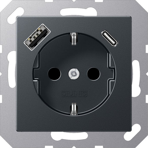 Jung - Steckdose SCHUKO Steckdose A 1520-15 CA ANM mit USB Typ AC