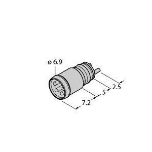 Turck - Rundsteckverbinder, feldkonfektionierbar (Industriesteckverbinder) Rundsteckverbinder ESP4SL Einbaustecker − 1 Stück