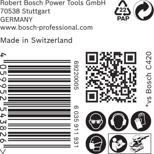 Bosch - Schleifpapier/Schleifvlies EXP Schwingschleifblatt 93 2608901044(VE50) x 186 mm, 8Loch, K60