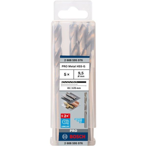 Bosch - Bohrer PRO Metal HSS-G 2608595076 Spiralbohrer 9,5 x