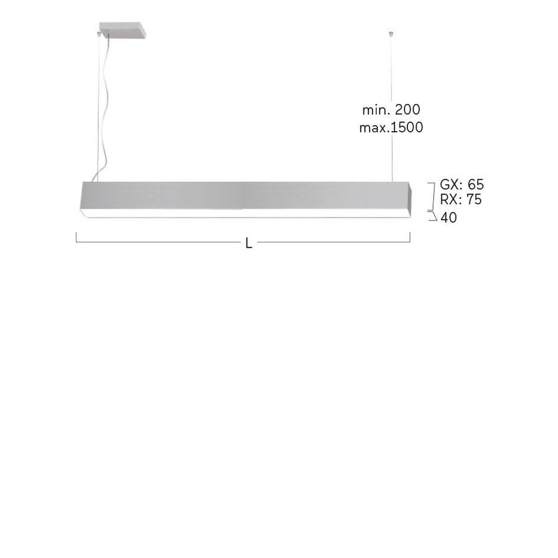 Lightnet - Pendelleuchte LED-Pendelleuchte LRXABL-830H-L1475-A 3000K, schwarz  − 1 Stück