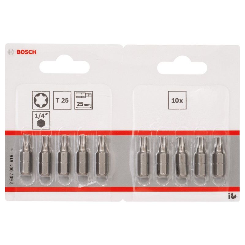Bosch - Bit Schrauberbit Extra-Hart 2607001616 T25 25 mm 10er-Pack