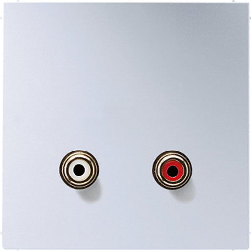 Jung - Multifunktions-Anschlussdose Multimedia-Anschluss alu MA AL 1021 Cinch Audio/Tragring