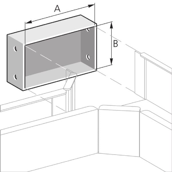 Pflitsch - Endstück für Leitungsführungskanal Endkappe außen EKA 200/100 S − 1 Stück
