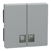 Merten - Abdeckung/Bedienelement für Installationsschalterprogramme Wippe Symbol Fenster alu 437560 für Serienschalter