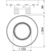 OBO Bettermann - Nivellierbare Kassette für Kanaleinbau, Doppel- und Hohlboden Kassette rund RKFRN2UZD3R9VS25 D=305mm