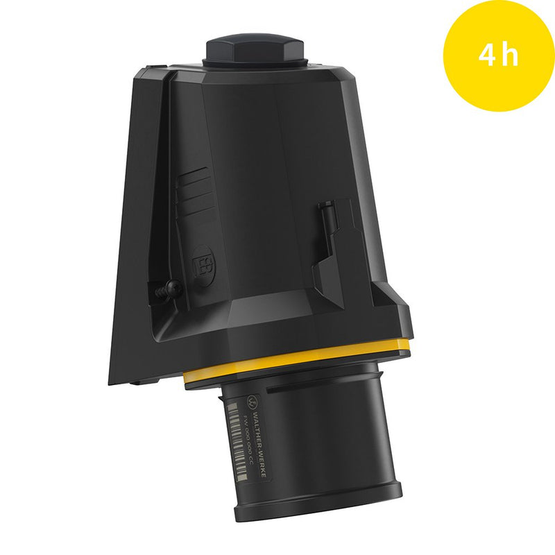 Walther Werke - CEE-Gerätestecker (IEC 60309) CEE NEO Wandgerätestecker FW730304CC schräg 32A 3P 4h