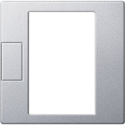 Merten - Abdeckung/Bedienelement für Installationsschalterprogramme Zentralplatte alu MEG5775-0460 f.RT-Regler Einsatz