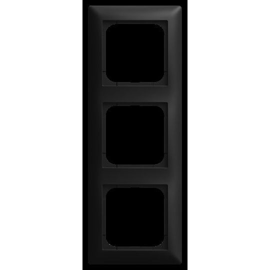 Busch-Jaeger - Abdeckrahmen Abdeckrahmen 1723-915 3-fach schwarz  − 1 Stück
