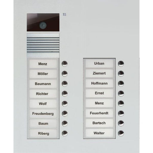 TCS Tür Control - Türstation für Türkommunikation Video-Außenstation Color AVU15160-0010 zweispaltig, f.16WE − 1 Stück by TCS
