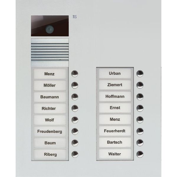 TCS Tür Control - Türstation für Türkommunikation Video-Außenstation Color AVU15160-0010 zweispaltig, f.16WE  − 1 Stück
