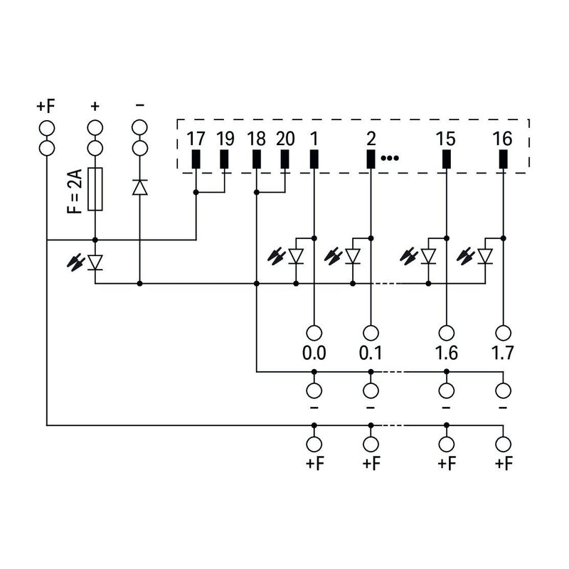 WAGO - Übergabemodul 704-2054 DIN 41651