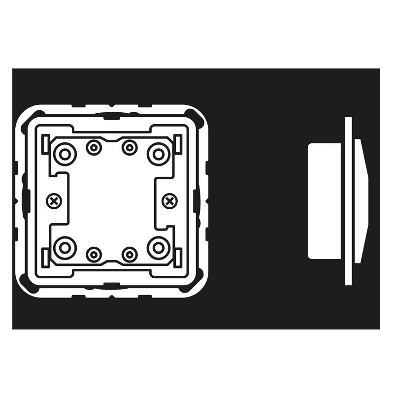 Jung - Bussystem-Tastsensor KNX-Taster Erweiterung LS CD 10921 TE 2-fach − 1 Stück