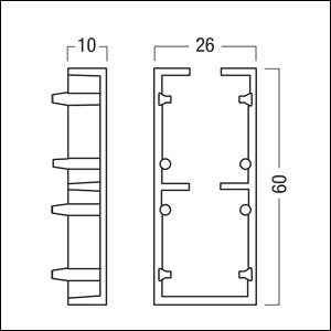 Zumtobel Group - Mechanisches Zubehör/Ersatzteile für Leuchten Abschlussplatte Silber SUP2 TRACK #22169696