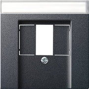 Gira - Einsatz/Abdeckung für Kommunikationstechnik Zentralplatte TAE anth 087628 m.Schriftf.,System55