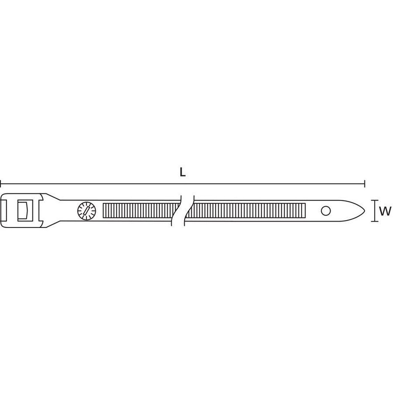HellermannTyton - Kabelbinder PE400 PA66 YE 100 400x9mm, gelb − 12000 Stück