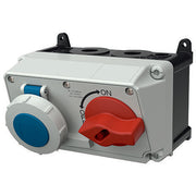 Mennekes - CEE-Steckdose abschaltbar, abgesichert (IEC 60309) Wanddose DUO 7629 32A,3p,6h,230V,IP67