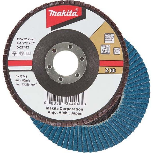 Makita - Trenn-/Schleifscheibe Fächerschleifscheibe D-27442 115mm, Z60