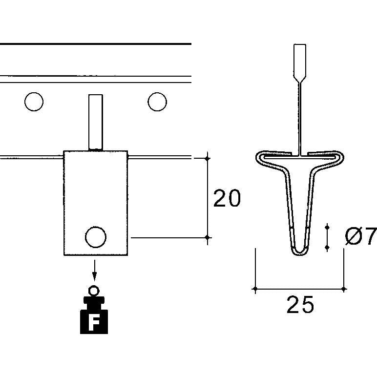 Niedax - Befestigungsklammer Akustikbaubefestigung LH-25W − 100 Stück