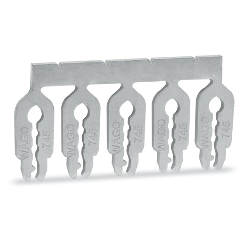 WAGO - Querverbinder/Brücker für Reihenklemme Brücker 5-fach 745-585 blank,silberfarben − 50 Stück