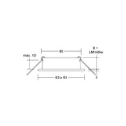 Brumberg Leuchten - Downlight/Strahler/Flutlicht Einbaumodul quadratisch 45010170 strukturweiß