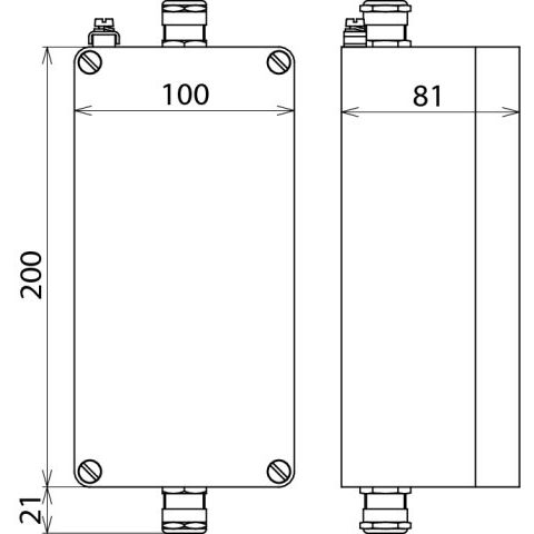 DEHN - Leergehäuse Alu-Gehäuse ALGA 5 AP-IP65 REG.max.5TE