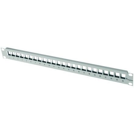 Telegärtner - Patchpanel Kupfer 19Z.-Modulträger 1HE 100021496 für 24AMJ Module