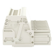 WAGO - Ein- und mehrpolige Klemmenleiste 1-Leiter-Federleiste 831-3108 CAGECLAMP,10mm²,lgr − 12 Stück