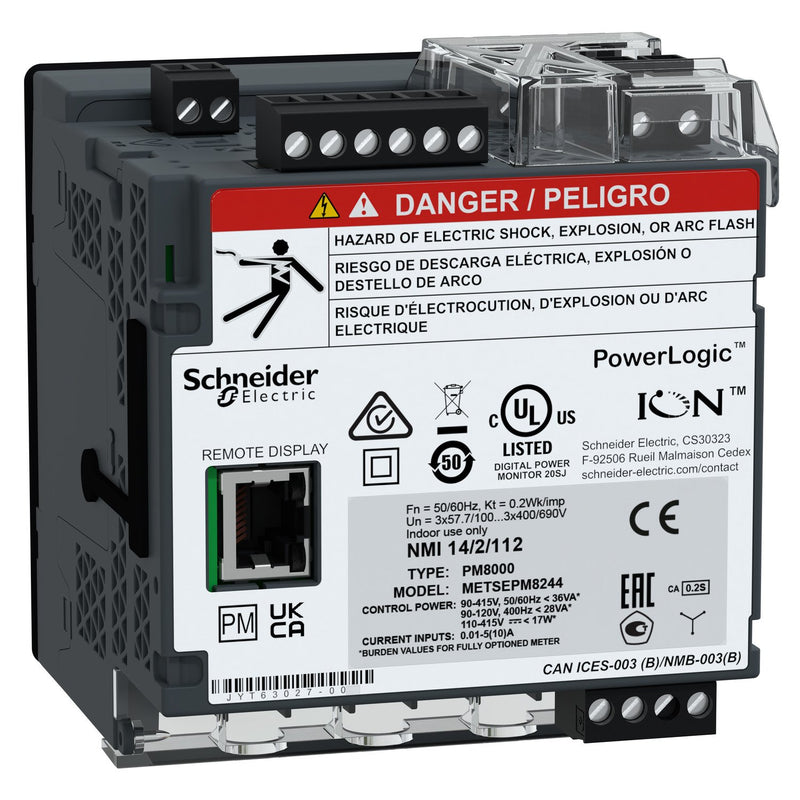 Schneider Electric - Kombimessgerät PM8244 Messgerät zur METSEPM8244 Montage auf DIN-Prof