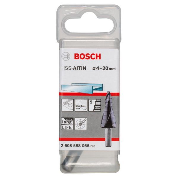 Bosch - Stufenbohrer HSS-AlTiN, 4 2608588066 - 20 mm 6 mm 50 mm 9