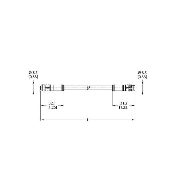 Turck - Konfektioniertes Sensor-Aktor-Kabel Aktuator- u. Sensorleitung PKG4.5S4PSG4.5S/TEL PVC