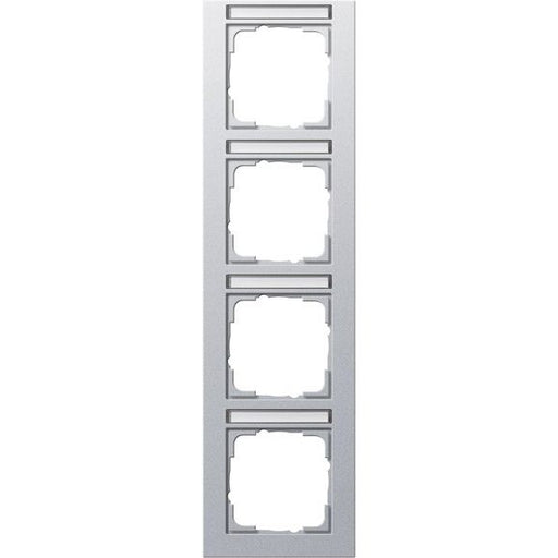 Gira - Abdeckrahmen 4f. alu 111425 senkrecht,bruchsi